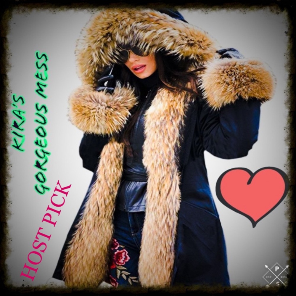 ✨BNWT Warm Winter- Hood Parka Overcoat✨ - Picture 1 of 5